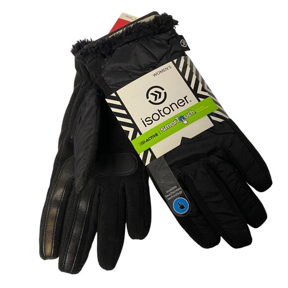 Isotoner Womens Active SmartTouch Gloves  Touchscreen Technology L/XL - Picture 1 of 5